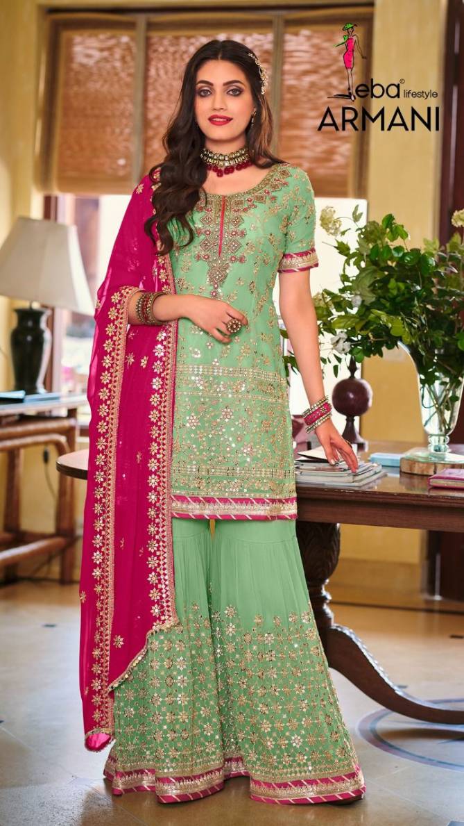 Eba Lifestyle Armani Heavy Designer Wear Wholesale Wedding Salwar Suits Catalog